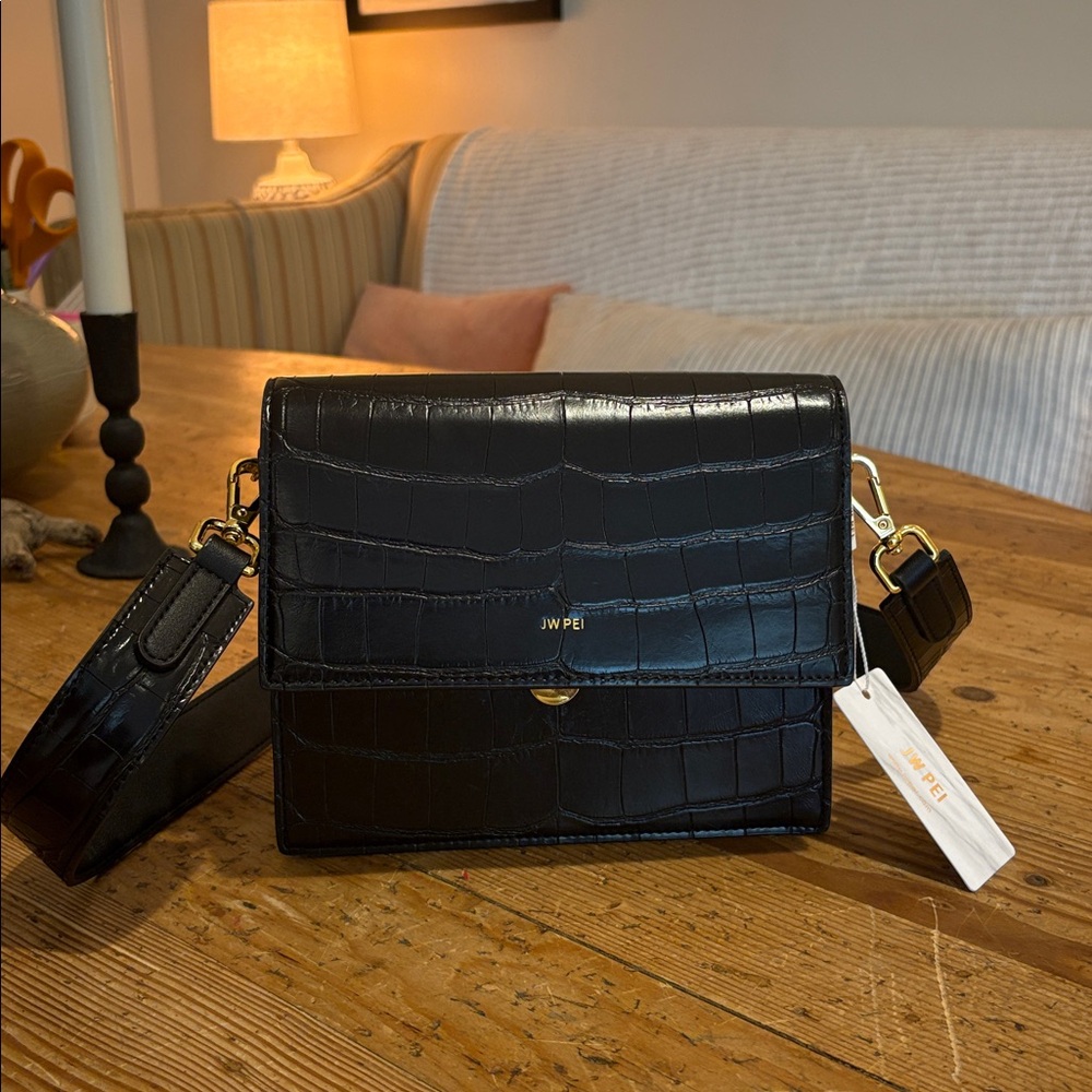 JW PEI Black Crocodile Pattern Women Bag new with tag